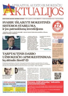 Apskaitos, audito ir mokesčių aktualijos