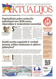 Apskaitos, audito ir mokesčių aktualijos