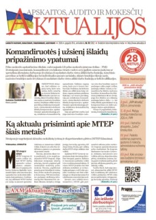 Apskaitos, audito ir mokesčių aktualijos